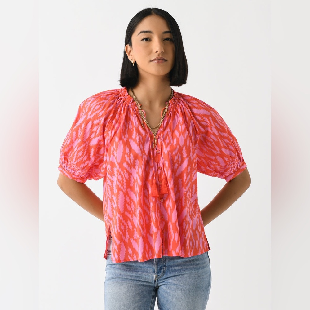 CLEOBELLA malinda blouse in jaipur ikat print size xs women’s colorful top